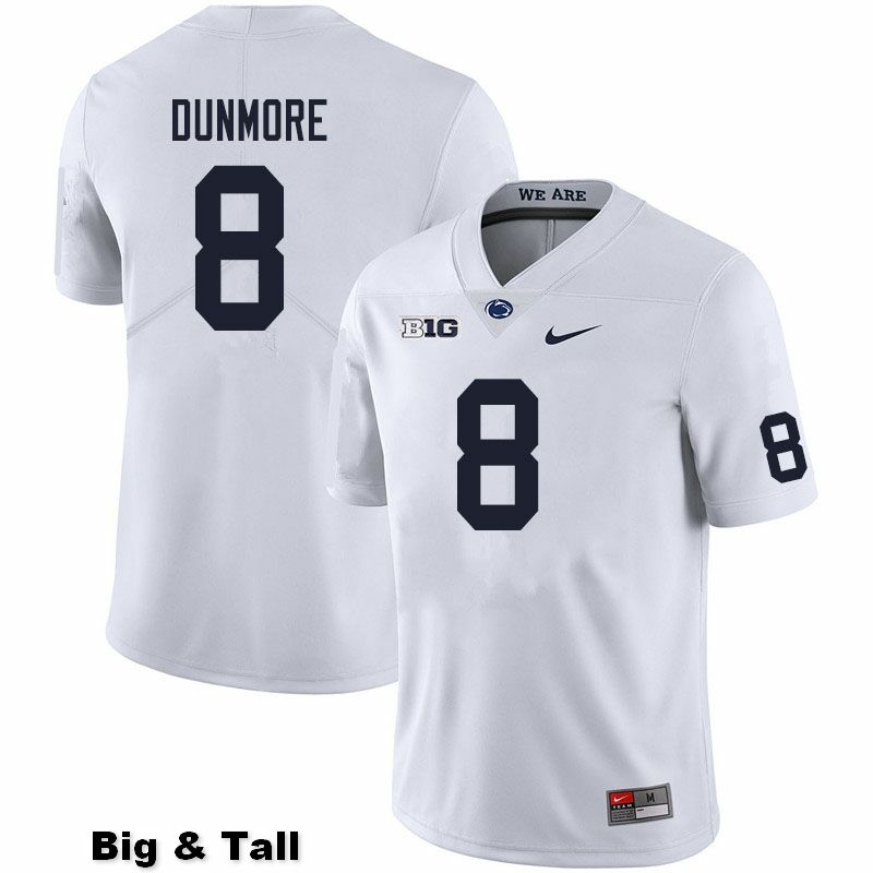 NCAA Nike Men's Penn State Nittany Lions John Dunmore #8 College Football Authentic Big & Tall White Stitched Jersey PXS3498LF